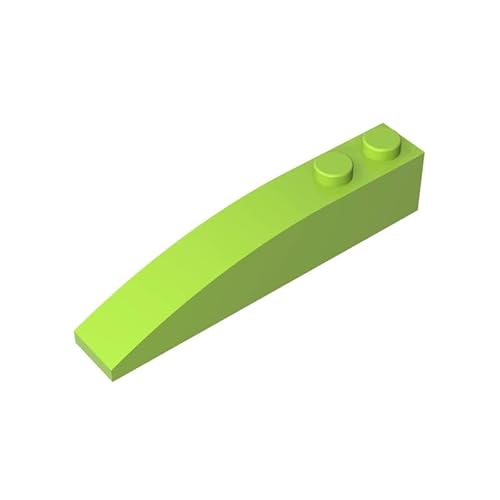GDS-655 Brick Curved 6x1, 50 Stück, kompatibel mit Lego 41762 42022, DIY-Teile und MOC-Komponenten für große Ziegelmarken, Farbe:Limette 119 von XYEIUGO