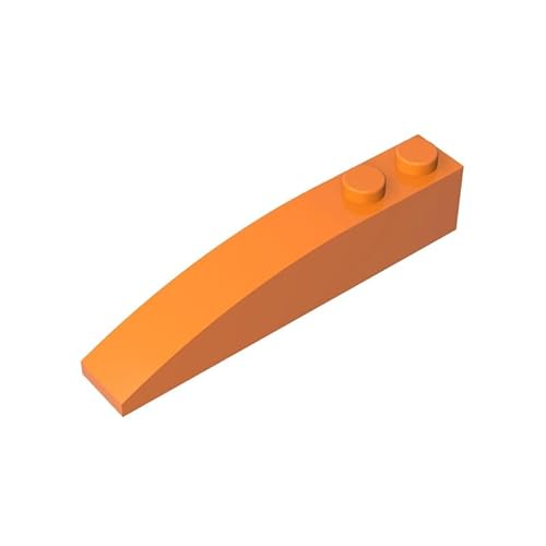 GDS-655 Brick Curved 6x1, 50 Stück, kompatibel mit Lego 41762 42022, DIY-Teile und MOC-Komponenten für große Ziegelmarken, Farbe:Orange 106 von XYEIUGO