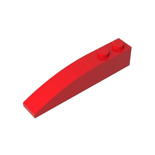 GDS-655 Brick Curved 6x1, 50 Stück, kompatibel mit Lego 41762 42022, DIY-Teile und MOC-Komponenten für große Ziegelmarken, Farbe:Rot 21 von XYEIUGO