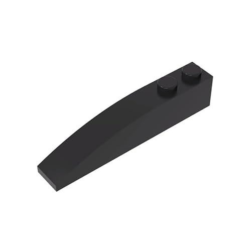 GDS-655 Brick Curved 6x1, 50 Stück, kompatibel mit Lego 41762 42022, DIY-Teile und MOC-Komponenten für große Ziegelmarken, Farbe:Schwarz 26 von XYEIUGO