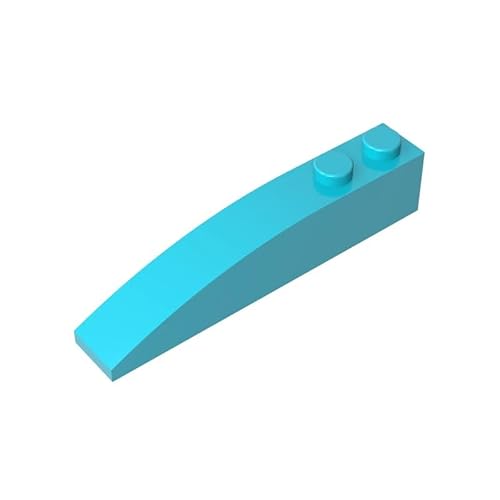 GDS-655 Brick Curved 6x1, 50 Stück, kompatibel mit Lego 41762 42022, DIY-Teile und MOC-Komponenten für große Ziegelmarken, Farbe:Smaragdgrün 322 von XYEIUGO
