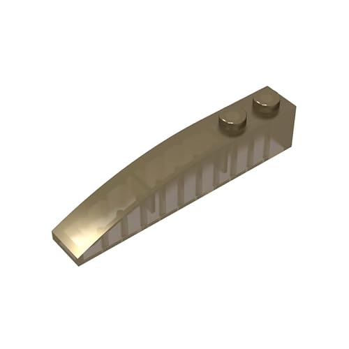 GDS-655 Brick Curved 6x1, 50 Stück, kompatibel mit Lego 41762 42022, DIY-Teile und MOC-Komponenten für große Ziegelmarken, Farbe:Trans Black 111 von XYEIUGO