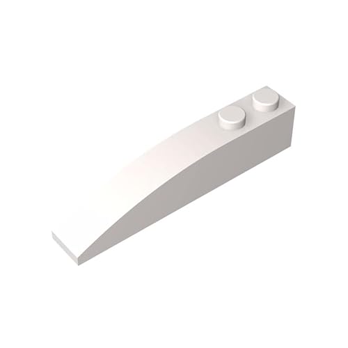 GDS-655 Brick Curved 6x1, 50 Stück, kompatibel mit Lego 41762 42022, DIY-Teile und MOC-Komponenten für große Ziegelmarken, Farbe:Weiß 1 von XYEIUGO