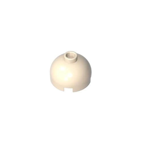 GDS-742 Brick Round 2x2 Dome Top-Blockierter offener Bolzen ohne untere Achsenhalterung, 50 Stück, kompatibel mit Lego 553c 18841 30367 40528 3262 Farbe:Weißgelb 0 von XYEIUGO