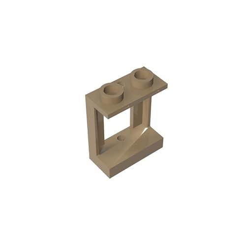 GDS-786 Fenster 1x2x2 Schloss, 10 Stück, kompatibel mit Lego-Spielzeug-DIY-Teilen und MOC-Komponenten für große Ziegelmarken, Farbe:Dunkelbeige 138 von XYEIUGO