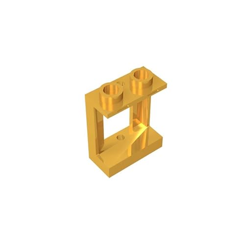 GDS-786 Fenster 1x2x2 Schloss, 10 Stück, kompatibel mit Lego-Spielzeug-DIY-Teilen und MOC-Komponenten für große Ziegelmarken, Farbe:Glänzend Gold 0 von XYEIUGO