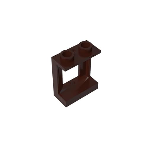 GDS-786 Fenster 1x2x2 Schloss, 10 Stück, kompatibel mit Lego-Spielzeug-DIY-Teilen und MOC-Komponenten für große Ziegelmarken, Farbe:Kastanienbraun 308 von XYEIUGO
