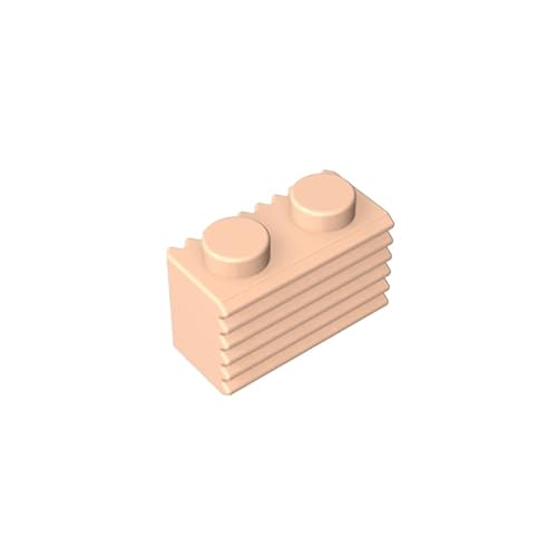 GDS-797 Brick Special 1x2 mit Grill, 50 Stück, kompatibel mit Lego 2877 4210636, DIY-Teile und MOC-Komponenten für große Ziegelmarken, Farbe:Hellhaut 283 von XYEIUGO