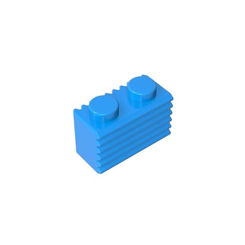 GDS-797 Brick Special 1x2 mit Grill, 50 Stück, kompatibel mit Lego 2877 4210636, DIY-Teile und MOC-Komponenten für große Ziegelmarken, Farbe:Himmelblau 321 von XYEIUGO