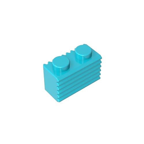 GDS-797 Brick Special 1x2 mit Grill, 50 Stück, kompatibel mit Lego 2877 4210636, DIY-Teile und MOC-Komponenten für große Ziegelmarken, Farbe:Smaragdgrün 322 von XYEIUGO