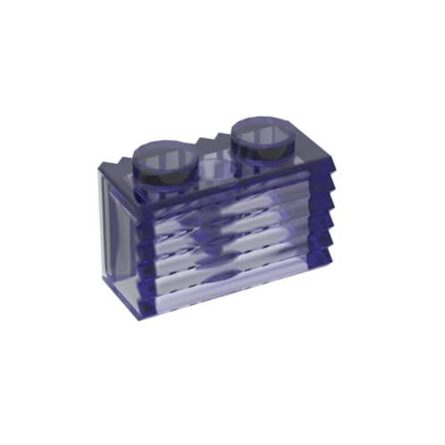 GDS-797 Brick Special 1x2 mit Grill, 50 Stück, kompatibel mit Lego 2877 4210636, DIY-Teile und MOC-Komponenten für große Ziegelmarken, Farbe:Trans Purple 126 von XYEIUGO