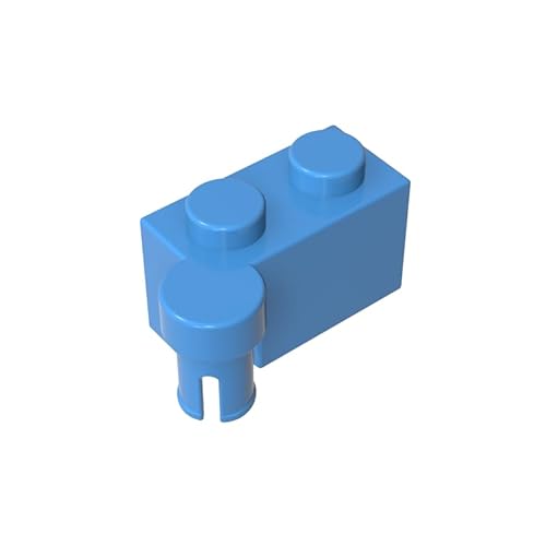 GDS-810 Scharnierstein, 1x4 (Oben), 50 Stück, kompatibel mit Lego 3831, DIY-Teilen und MOC-Komponenten für große Bausteinmarken, Farbe:Hellblau 102 von XYEIUGO