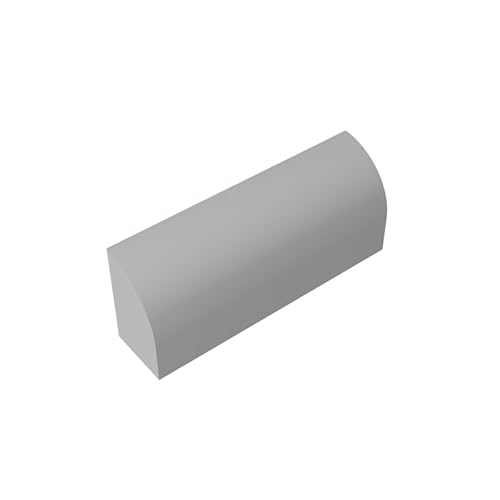 GDS-863 Brick Curved 1x4x1 1/3 ohne Nieten,Gebogene Oberseite,10 Stück,kompatibel mit Lego 10314 6191 6083618,DIY-Teile und MOC-Komponenten für große Ziegelmarken,Farbe:Hellgrau 194 von XYEIUGO