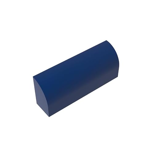 GDS-863 Brick Curved 1x4x1 1/3 ohne Nieten,Gebogene Oberseite,10 Stück,kompatibel mit Lego 10314 6191 6083618,DIY-Teile und MOC-Komponenten für große Ziegelmarken,Farbe:Königsblau 140 von XYEIUGO