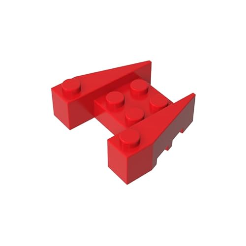 GDS-947 Keil 7,6 x 10,2 cm (Bolzenkerben), 50 Stück, kompatibel mit Lego 50373 6146307 4230901, DIY-Teile und MOC-Komponenten für große Ziegelmarken, Farbe:Rot 21 von XYEIUGO