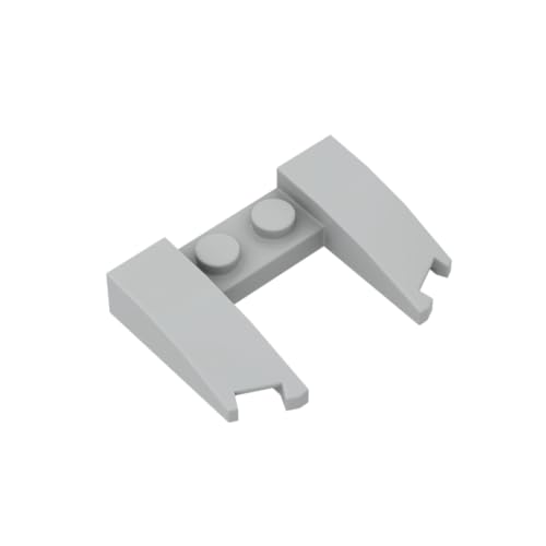 Gobricks 11291 Transportkeil, gebogen, 3 x 4 x 2/3 Ausschnitt, 20 Stück, GDS-1265, kompatibel mit Lego Bausteinen, Farbe: Hellbläulich-Grau 071 von XYEIUGO