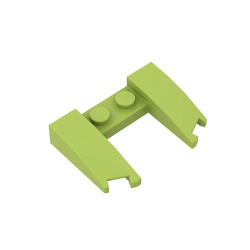 Gobricks 11291 Transportkeil, gebogen, 3 x 4 x 2/3 Ausschnitt, 20 Stück, GDS-1265, kompatibel mit Lego Bausteinen, Farbe: Lime 042 von XYEIUGO
