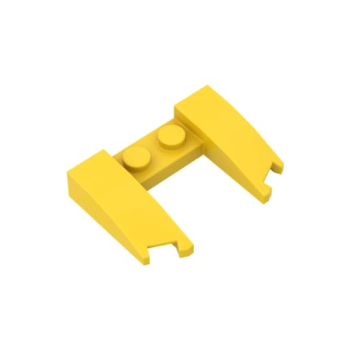 Gobricks 11291 Transportkeil, gebogen, 3 x 4 x 2/3 Ausschnitt, 20 Stück, GDS-1265, kompatibel mit Lego Bausteinen, Farbe:Gelb 030 von XYEIUGO