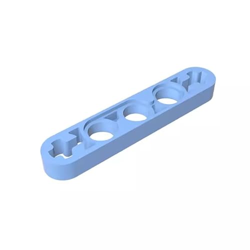 Gobricks 11478 Locharmplatte Technic Beam 1x5 dünn mit Achslöchern an Enden, 50 Stück GDS-691, kompatibel mit Lego Bausteinen, Farbe: helles Hellblau 053 von XYEIUGO
