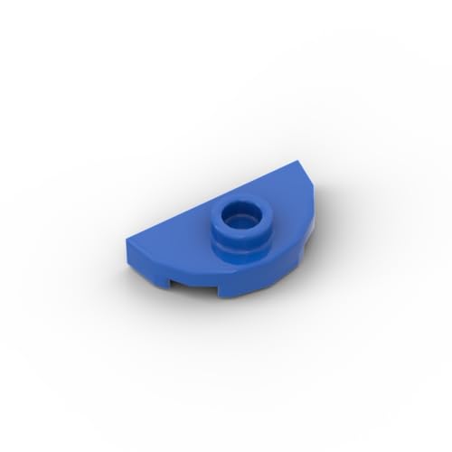 Gobricks 1745 (6420741) Kreisplatte 1x2 Doppel auf Einzelplatte, 50 Stück, GDS-90300, kompatibel mit Lego Bausteinen, Farbe: Blau 050 von XYEIUGO