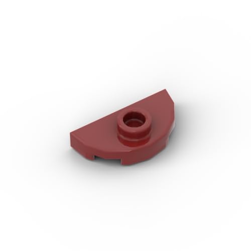 Gobricks 1745 (6420741) Kreisplatte 1x2 Doppel auf Einzelplatte, 50 Stück, GDS-90300, kompatibel mit Lego Bausteinen, Farbe: Dunkelrot 014 von XYEIUGO