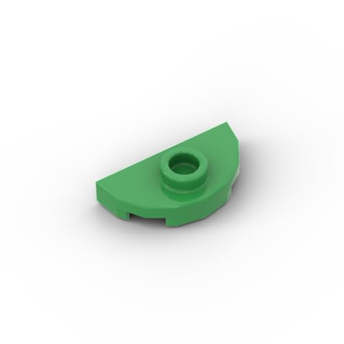 Gobricks 1745 (6420741) Kreisplatte 1x2 Doppel auf Einzelplatte, 50 Stück, GDS-90300, kompatibel mit Lego Bausteinen, Farbe: Hellgrün 043 von XYEIUGO
