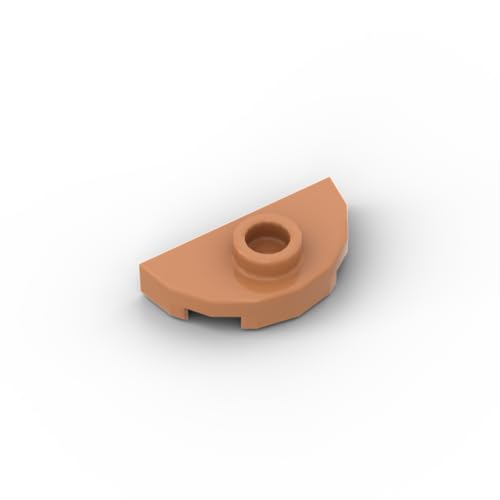 Gobricks 1745 (6420741) Kreisplatte 1x2 Doppel auf Einzelplatte 50 Stück GDS-90300 Kompatibel mit Lego Bausteinen, Farbe: Medium Dark Flesh 084 von XYEIUGO
