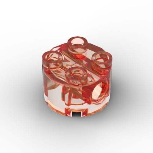 Gobricks 1748 Kreisplatte, gebogen, Halbkreis, glatte Platte, 50 Stück, GDS-90301, kompatibel mit Lego Bausteinen, Farbe: Trans Orange 120 von XYEIUGO