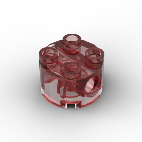 Gobricks 1748 Kreisplatte, gebogen, Halbkreis, glatte Platte, 50 Stück, GDS-90301, kompatibel mit Lego Bausteinen, Farbe: Trans Red 110 von XYEIUGO