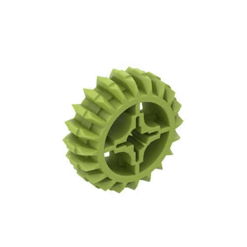 Gobricks 18575 Gear Technic Gear 20 Zähne Doppelschräge mit Achsloch, Typ 1 [+ Öffnung], 10 Stück, GDS-1103, kompatibel mit Lego Bausteinen, Farbe:Lime 042 von XYEIUGO