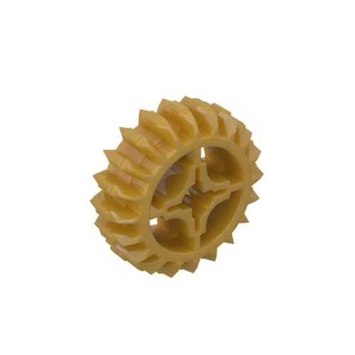 Gobricks 18575 Gear Technic Gear 20 Zähne Doppelschräge mit Achsloch, Typ 1 [+ Öffnung], 10 Stück, GDS-1103, kompatibel mit Lego Bausteinen, Farbe:Perlgold 035 von XYEIUGO