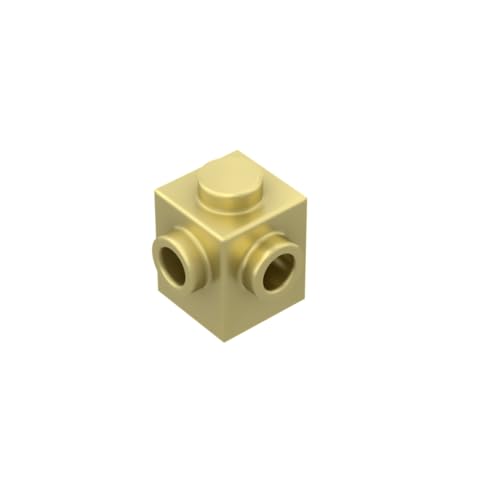 Gobricks 26604 Scharnier Brick Brick Special 1x1 mit Nieten an 2 benachbarten Seiten, 50 Stück GDS-1046, kompatibel mit Lego Bausteinen, Farbe:Chrom Gold 037 Gobricks 26604 Scharnier Brick Brick Special 1x1 mit Nieten an 2 benachbarten Seiten, 50 Stück GDS-1046, kompatibel mit Lego Bausteinen, Farbe:Chrom Gold 037 von XYEIUGO