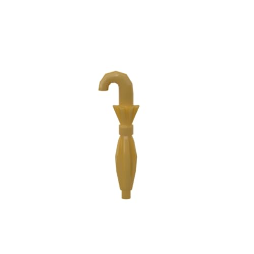 Gobricks 27150 Requisiten, Ausrüstung, Regenschirm, gefaltet, 50 Stück, GDS-2085, kompatibel mit Lego-Bausteinen, Farbe: Perlgold 035 von XYEIUGO