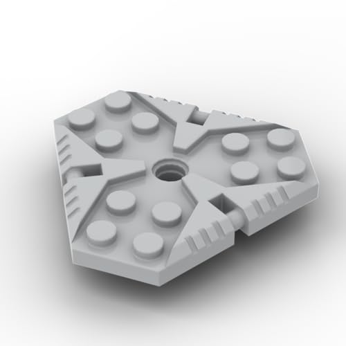 Gobricks 27255 Technik Dekoration Zentralloch Energieschild mit Dreieckssockel 10 Stück GDS-90186 Kompatibel mit Lego Bausteinen, Farbe: Hellbläulich-Grau 071 von XYEIUGO