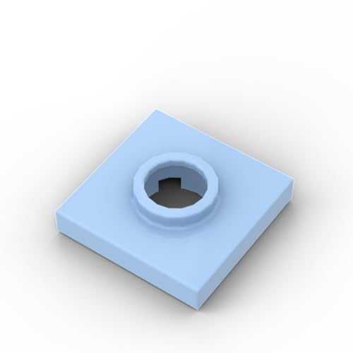 Gobricks 27448 Scharnier 2 x 2, quadratischer Sockel, Drehteller, 50 Stück, GDS-90429, kompatibel mit Lego-Bausteinen, Farbe: Hellblau 053 von XYEIUGO