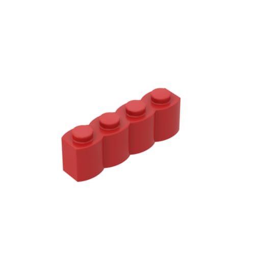 Gobricks 30137 Basic Brick Brick Special 1x4 Palisade [aka Log] 50 Stück GDS-1079 Kompatibel mit Lego Bausteinen, Farbe:Rot 010 von XYEIUGO