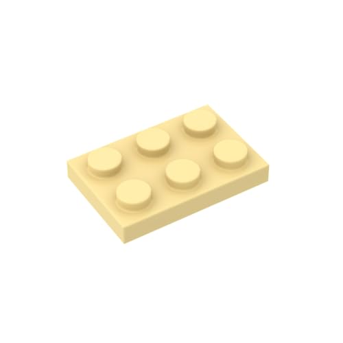 Gobricks 3021 Fundamentplatte Platte 2x3 100 Teile GDS-510 Kompatibel mit Lego Bausteinen, Farbe: Hellgelb 029 von XYEIUGO