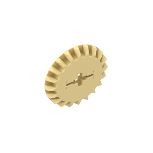 Gobricks 32198 Gear Technic Gear 20 Zähne Schrägung, 50 Stück, GDS-1104, kompatibel mit Lego Bausteinen, Farbe: Hellgelb 029 von XYEIUGO