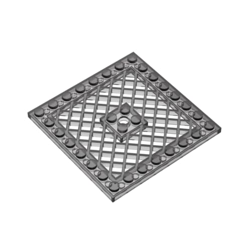 Gobricks 4151 Scharnierplatte Spezial 8 x 8 mit Gitter [Loch in der Mitte] 10 Stück GDS-1122 Kompatibel mit Lego Bausteinen, Farbe: Trans Black 170 von XYEIUGO