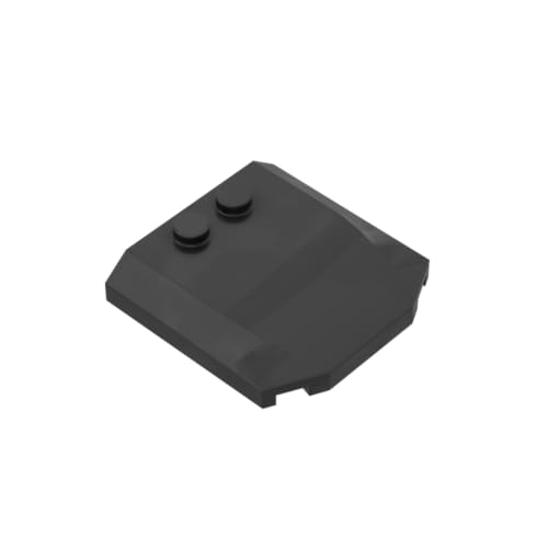 Gobricks 45677 Transportneigung, gebogen, 4 x 4 x 2/3, dreifach gebogen mit 2 Noppen, 10 Stück, GDS-1266, kompatibel mit Lego Bausteinen, Farbe: Schwarz 080 von XYEIUGO