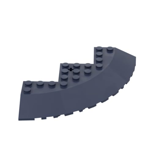 Gobricks 58846 Runder Ziegelstein, 25,4 x 25,4 cm, abgerundete Ecken, abgeschrägte Ziegelsteine, 10 Stück, GDS-1223, kompatibel mit Lego-Bausteinen, Farbe: Dunkelblau 055 von XYEIUGO
