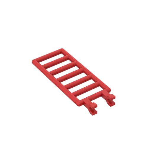 Gobricks 6020 GDS-988 Ornament-Stange 7 x 3 mit Doppelclips (Leiter) 50 Stück, kompatibel mit Lego Classic Bulk-Spielzeug, MOC, Farbe: Rot 21 von XYEIUGO