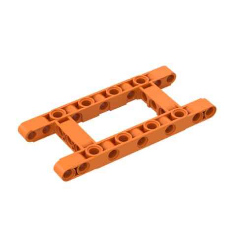 Gobricks 64178 Schaftbolzenverbindung, Technikbalken, 5 x 11, offener Mittelrahmen, dick, 10 Stück, GDS-1001, kompatibel mit Lego-Bausteinen, Farbe: Orange 021 Gobricks 64178 Schaftbolzenverbindung, Technikbalken, 5 x 11, offener Mittelrahmen, dick, 10 Stück, GDS-1001, kompatibel mit Lego-Bausteinen, Farbe: Orange 021 von XYEIUGO