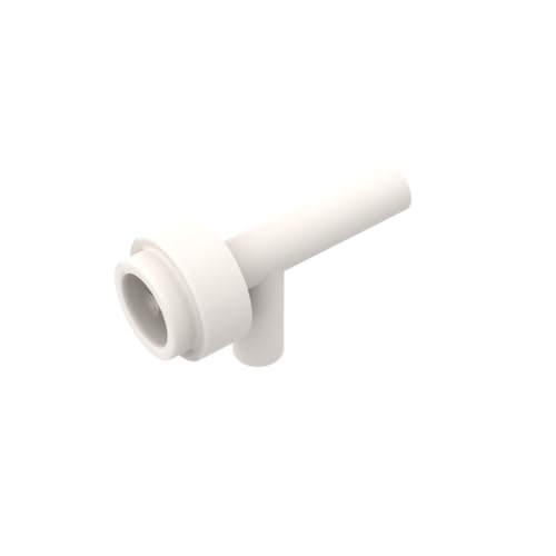 Gobricks 86208 Requisiten Waffenpistole/Taschenlampe (Weltraum) [Keine Rillen] 50 Stück GDS-1220 Kompatibel mit Lego Bausteinen, Farbe:Weiß 090 von XYEIUGO