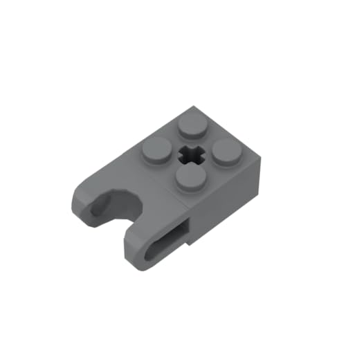 Gobricks 92013 Scharnier Brick Technic Brick Special 2x2 mit Kugelaufnahme breit und Achsloch, 20 Stück, GDS-1206, kompatibel mit Lego Bausteinen, Farbe: dunkelblaugrau 199 von XYEIUGO