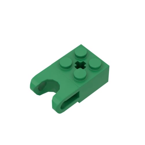 Gobricks 92013 Scharnier Brick Technic Brick Special 2x2 mit Kugelaufnahme breit und Achsloch, 20 Stück, GDS-1206, kompatibel mit Lego Bausteinen, Farbe:Grün 28 von XYEIUGO
