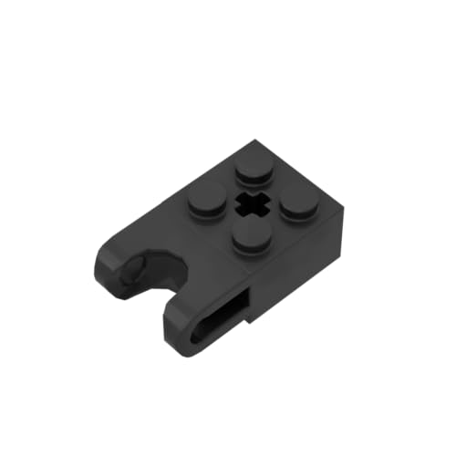 Gobricks 92013 Scharnier Brick Technic Brick Special 2x2 mit Kugelaufnahme breit und Achsloch, 20 Stück, GDS-1206, kompatibel mit Lego Bausteinen, Farbe:Schwarz 26 von XYEIUGO