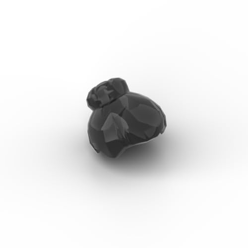 Gobricks 93217 Frisur, japanischer Geisha/Samurai-Haarknoten, 10 Stück, GDS-90110, kompatibel mit Lego Bausteinen, Farbe: Schwarz 080 von XYEIUGO