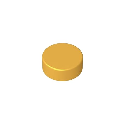 Gobricks 98138 Kreisplatte,rund,1x1,100 Stück,GDS-612,kompatibel mit Lego Bausteinen,Farbe: Chrom,Gold,037 von XYEIUGO