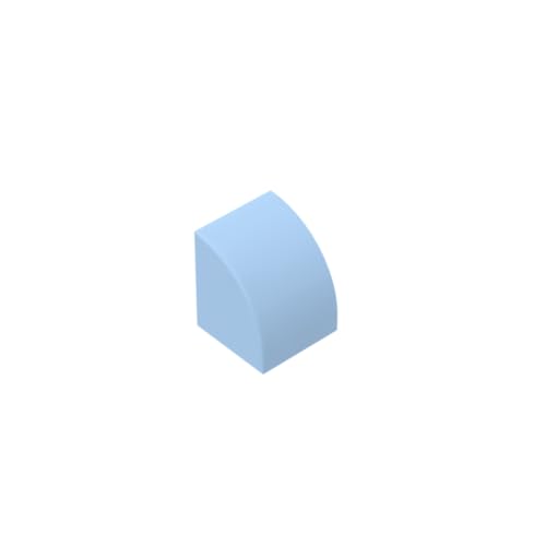 Gobricks Bogenziegel, 1 x 1 x 1, gebogener Ziegelstein, 50 Stück, GDS-90265, kompatibel mit Lego-Bausteinen, Farbe: Hellblau 053 von XYEIUGO
